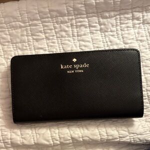 Kate Spade Black Leather Wallet Madison Bifold